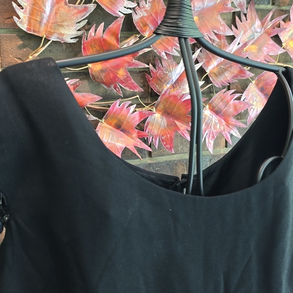 Miss Sun Valley by Morris Watkin - Black Women's Top with Beaded Trim - Picture 3 of 13